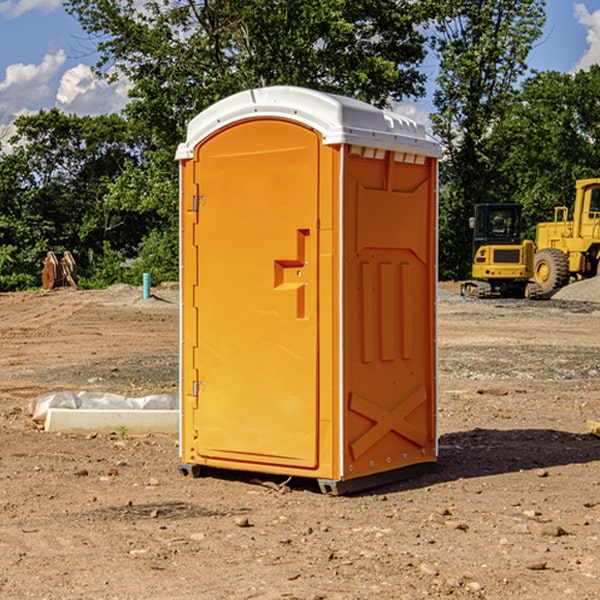 can i customize the exterior of the porta potties with my event logo or branding in Dameron